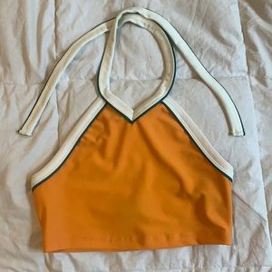 Orange urban outfitters halter top, size small